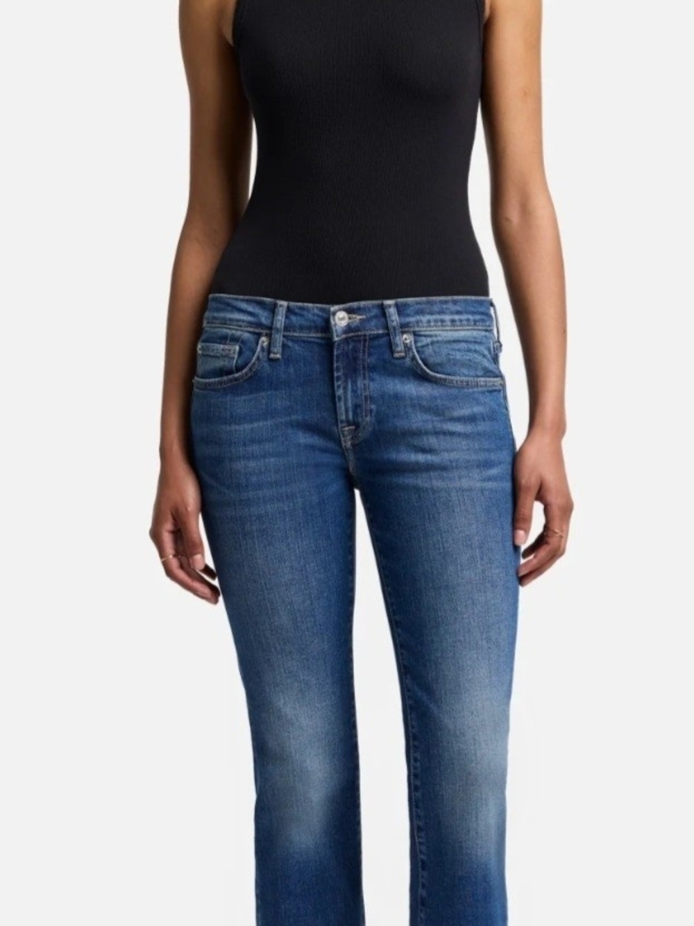 7 For All Mankind Women's Boot Cut Jeans in Blue Wash